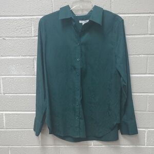 Chico's Dark Green Casual Button Down Shirt